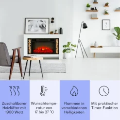 Studio Loft 2 Elektrokamin 1900 W LED-Technik Fernbedienung -Klarstein Verkaufs 10038617 de 0003 usp