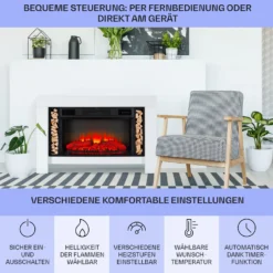 Studio Loft 2 Elektrokamin 1900 W LED-Technik Fernbedienung -Klarstein Verkaufs 10038617 de 0006 usp