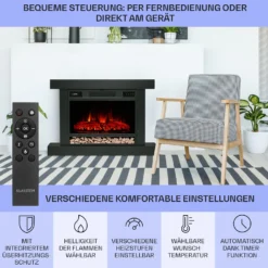 Vulsini Hideaway Elektrokamin 1900 W LED-Technik Fernbedienung -Klarstein Verkaufs 10038619 de 0006 usp