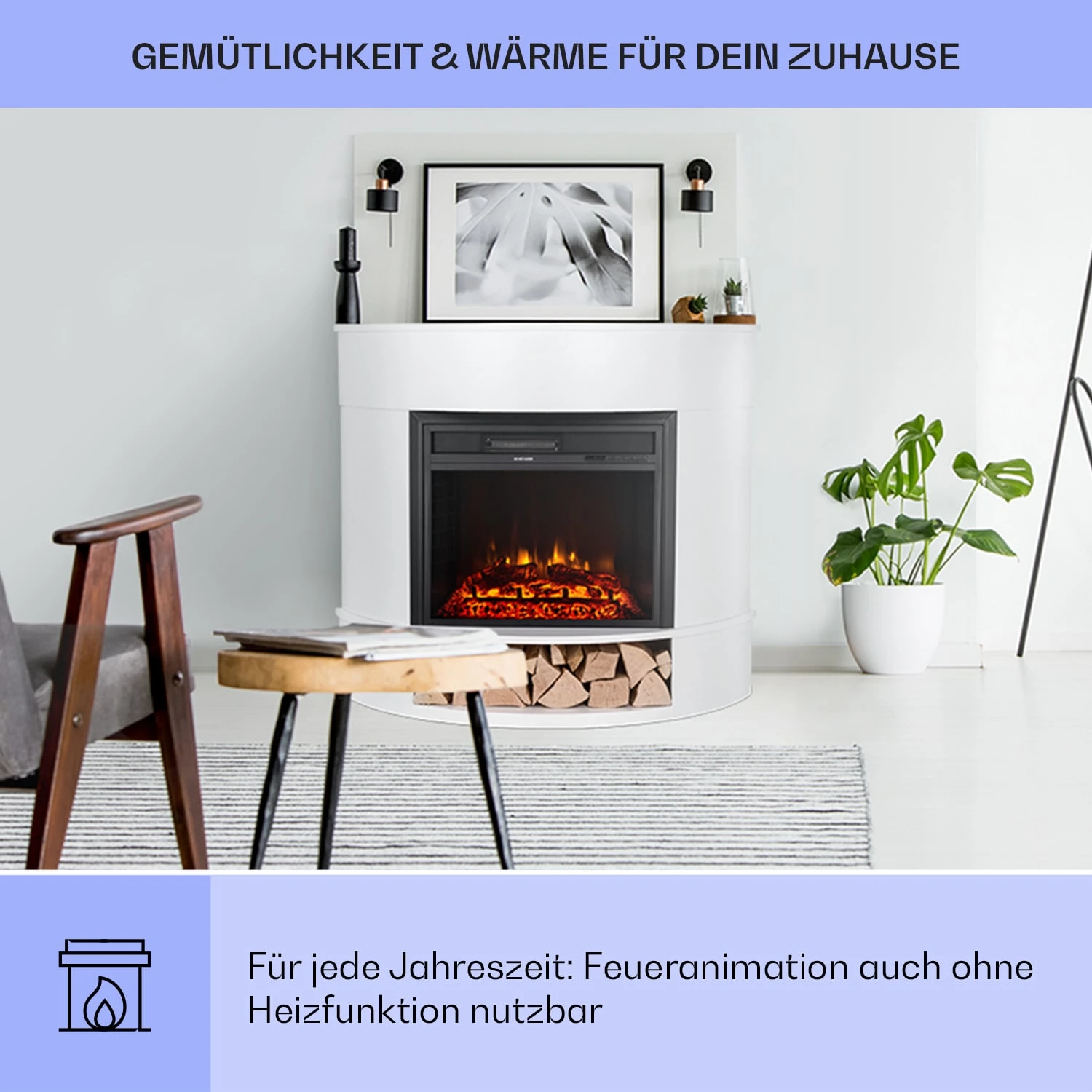 Loloru Elektrokamin Heizlüfter 900/1800W Wochentimer Fernbedienung Loloru Elektrokamin Heizlüfter 900/1800W Wochentimer Fernbedienung -Klarstein Verkaufs 10038631 de 0004 usp