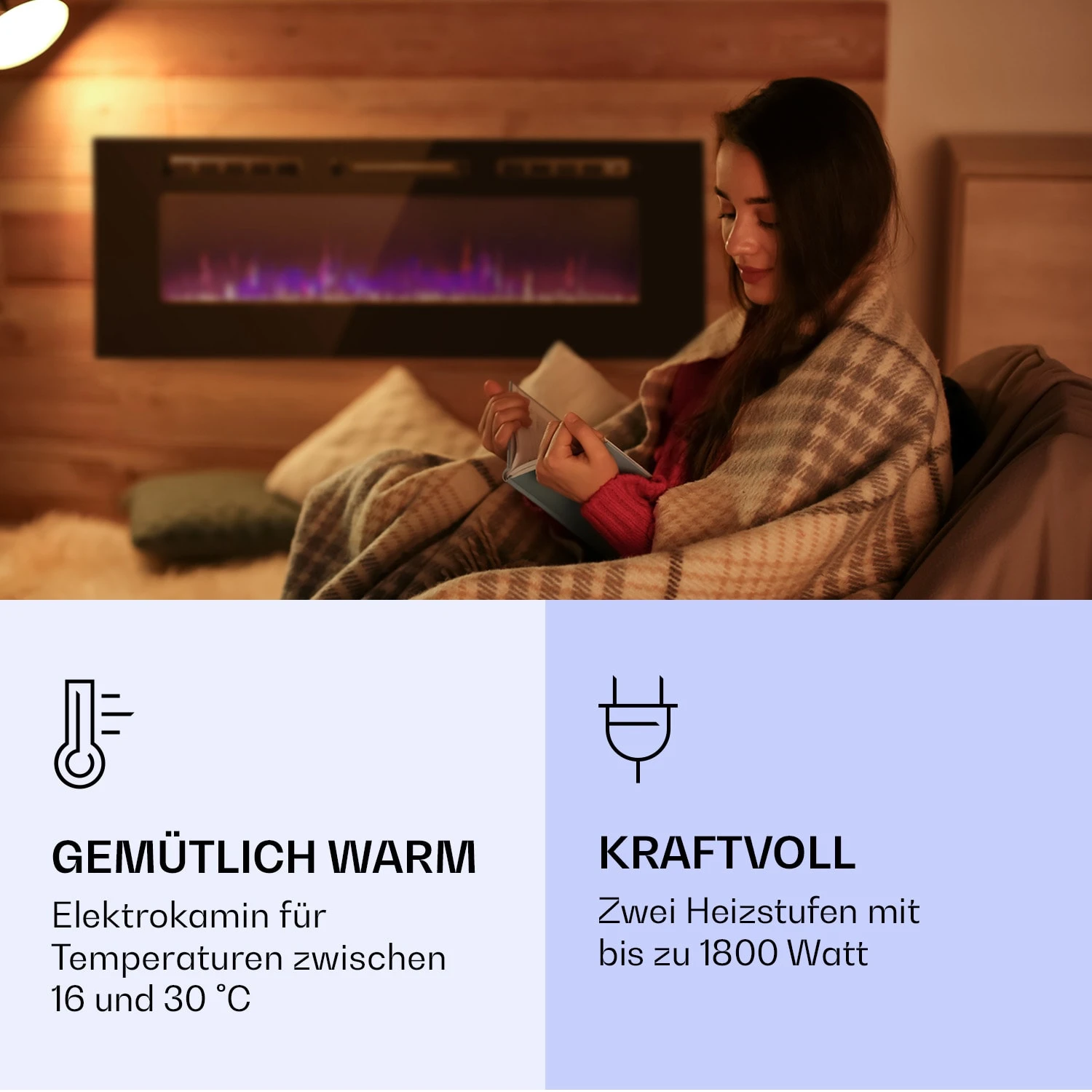 Galeras Elektrischer Wand- und Einbaukamin 1800 W LED 3 Farben Timer Galeras Elektrischer Wand- Und Einbaukamin 1800 W LED 3 Farben Timer -Klarstein Verkaufs 10038689 de 0002 logo