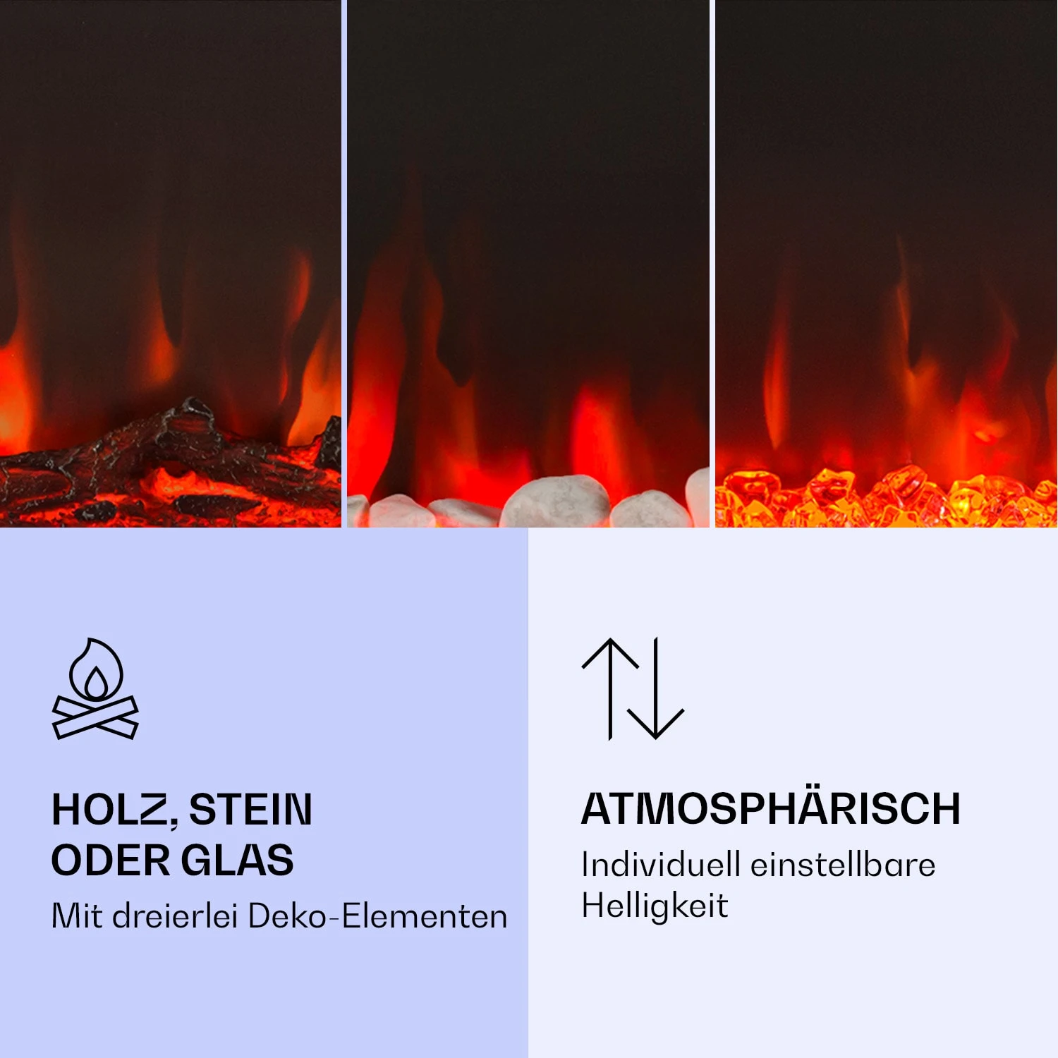 Galeras Elektrischer Wand- und Einbaukamin 1800 W LED 3 Farben Timer Galeras Elektrischer Wand- Und Einbaukamin 1800 W LED 3 Farben Timer -Klarstein Verkaufs 10038689 de 0003 logo