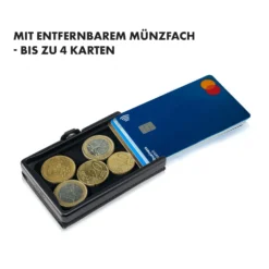 ZNAP Slim Wallet 8 Karten Münzfach 8 X 1,5 X 6 Cm (BxHxT) RFID-Schutz -Klarstein Verkaufs 10038736 de 0005 logo