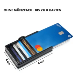 ZNAP Slim Wallet 8 Karten Münzfach 8 X 1,5 X 6 Cm (BxHxT) RFID-Schutz -Klarstein Verkaufs 10038736 de 0007 logo