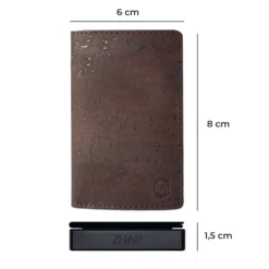 ZNAP Slim Wallet 8 Karten Münzfach 8 X 1,5 X 6 Cm (BxHxT) RFID-Schutz -Klarstein Verkaufs 10038736 yy 0008 dimensions