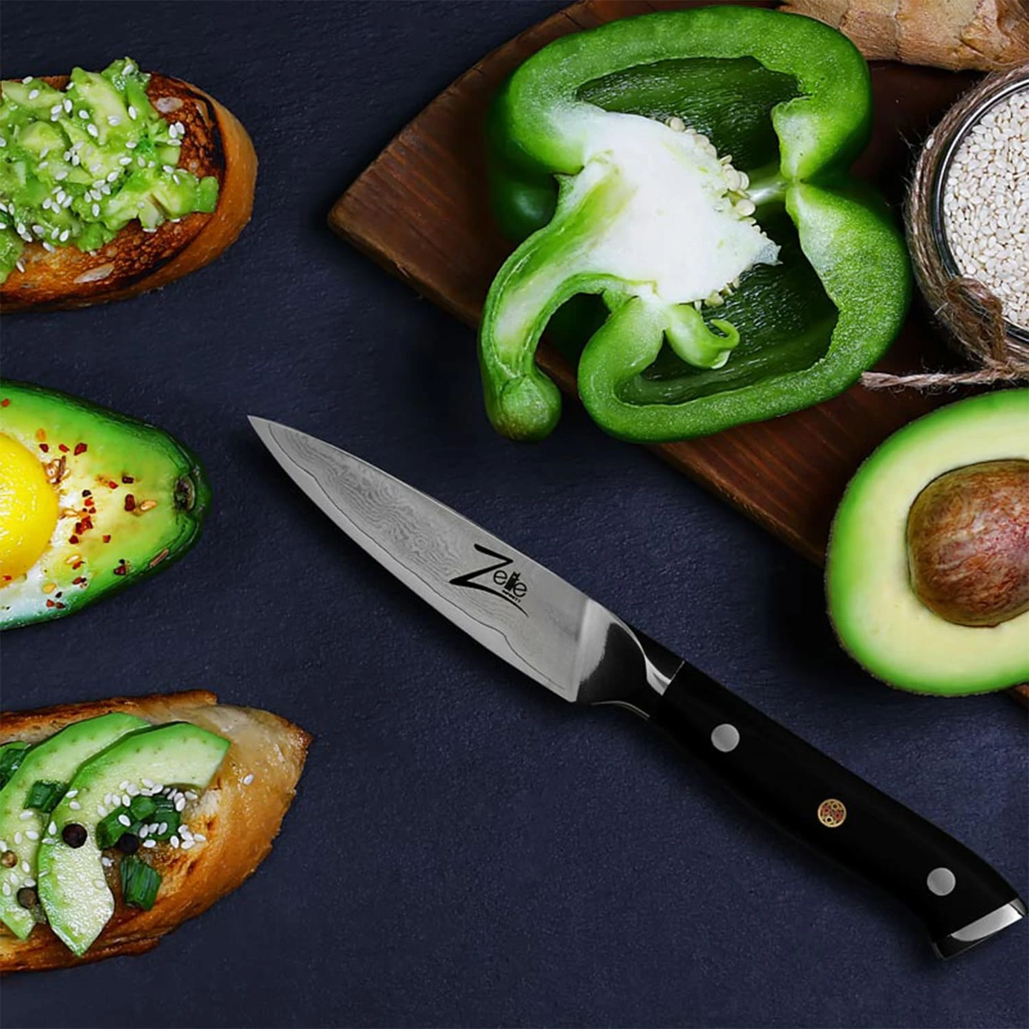 Alpha-Royal Japanese Serie 4" Schälmesser Damaszener-Stahl 67-lagig Alpha-Royal Japanese Serie 4" Schälmesser Damaszener-Stahl 67-lagig -Klarstein Verkaufs 10038995 de 0004 logo