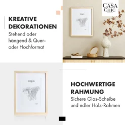 Edinburgh Bilderrahmen Rechteckig 30 X 40 Cm Fotos Passepartout Echtholz -Klarstein Verkaufs 10039282 de 0003 usp