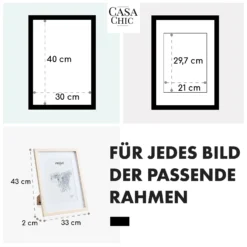 Edinburgh Bilderrahmen Rechteckig 30 X 40 Cm Fotos Passepartout Echtholz -Klarstein Verkaufs 10039282 de 0005 usp