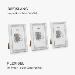 Lancaster Bilderrahmen Rechteckig 3er-Set 17x12 Cm Fotos Passepartout Holz 3 Lancaster Bilderrahmen Rechteckig 3er-Set 17x12 Cm Fotos Passepartout Holz -Klarstein Verkaufs 10039304 de 0004 logo