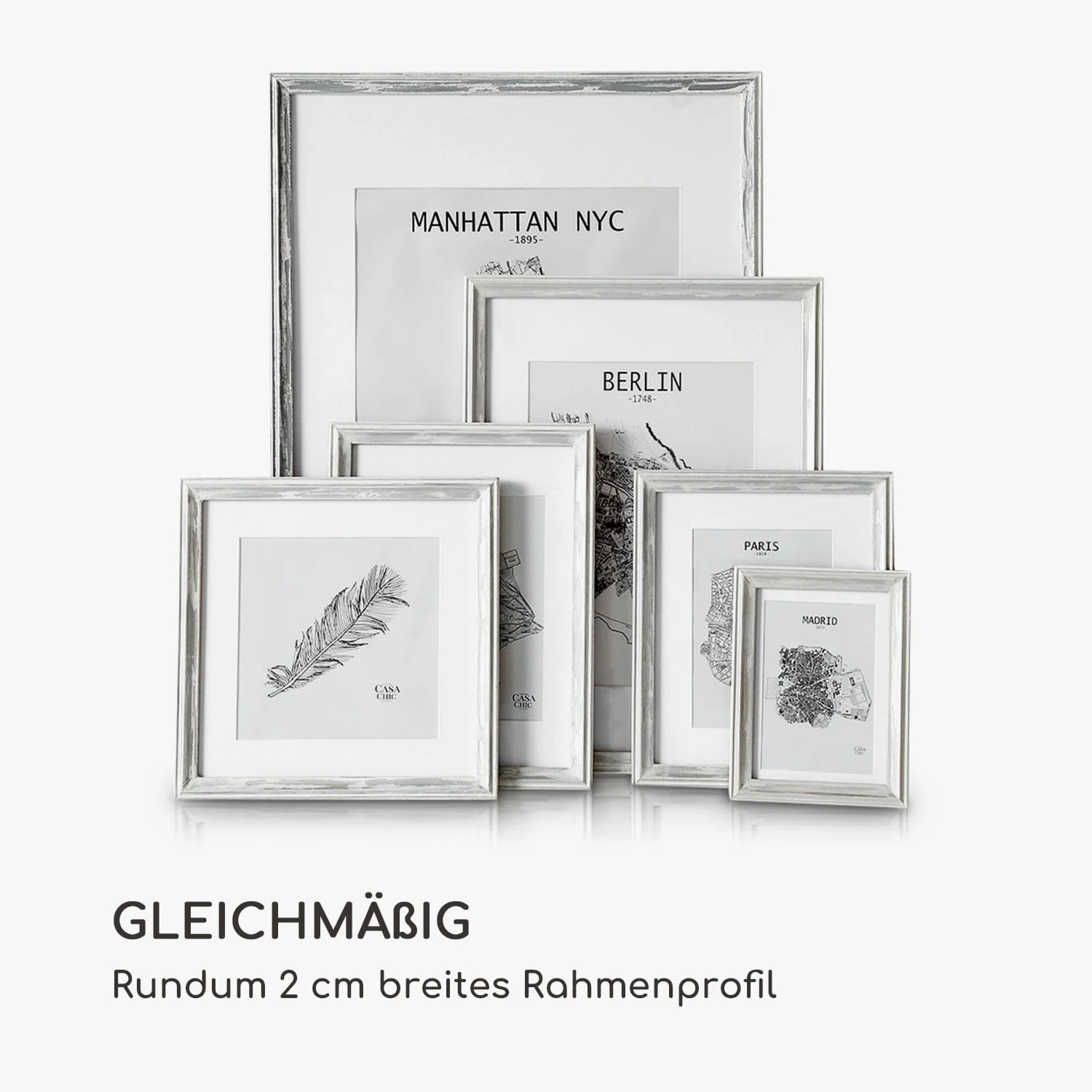 Lancaster Bilderrahmen rechteckig 3er-Set 17x12 cm Fotos Passepartout Holz Lancaster Bilderrahmen Rechteckig 3er-Set 17x12 Cm Fotos Passepartout Holz -Klarstein Verkaufs 10039304 de 0007 logo