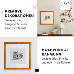 Bristol Bilderrahmen Glasscheibe 30 X 30 Cm Mit Passepartout Echtholz -Klarstein Verkaufs 10039323 de 0003 usp