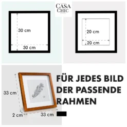 Bristol Bilderrahmen Glasscheibe 30 X 30 Cm Mit Passepartout Echtholz -Klarstein Verkaufs 10039323 de 0005 usp