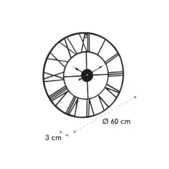 Queensway 60 Wanduhr Metallrahmen Geräuschlos Ø 60 Cm -Klarstein Verkaufs 10039362 yy 0007 logo