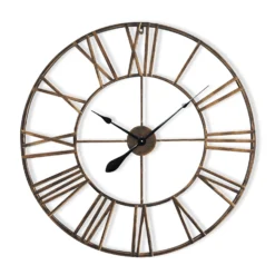 Queensway 80 Wanduhr Metallrahmen Geräuschlos Ø 76 Cm