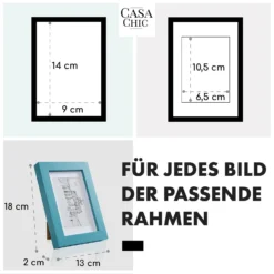 Clapton Bilderrahmen 3er-Set Rechteckig 14 X 9 Cm Fotos Passepartout Glas -Klarstein Verkaufs 10039387 de 0005 usp
