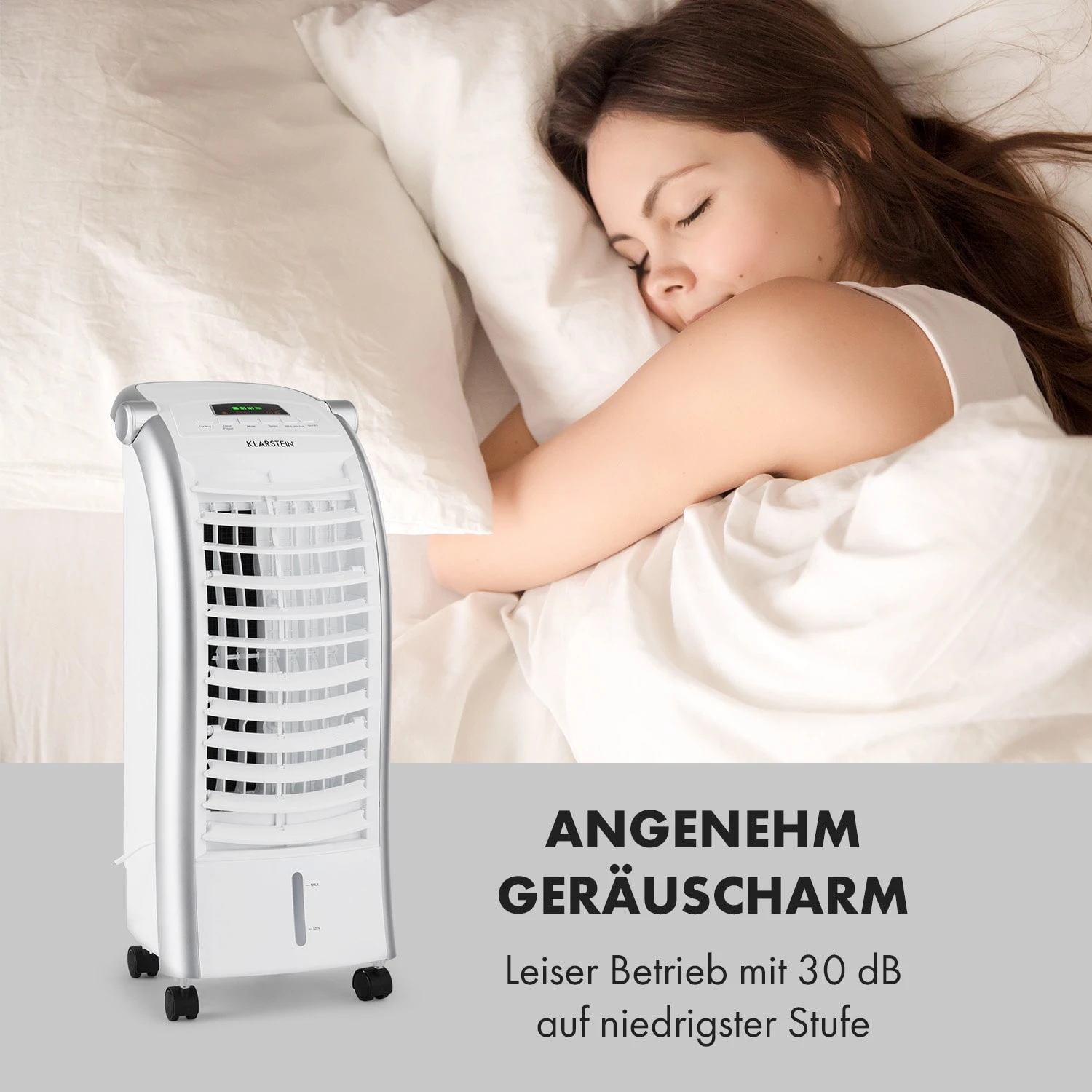 Maxfresh Ventilator Luftkühler 4-in-1 6L-Wassertank 55W Timer-Funktion Maxfresh Ventilator Luftkühler 4-in-1 6L-Wassertank 55W Timer-Funktion -Klarstein Verkaufs 10039393 de 0006 logo 1