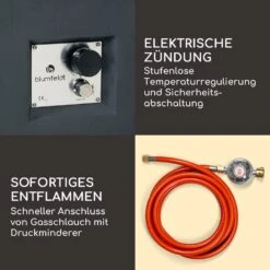 Isaris Gas-Feuerstelle 40.000BTU/13kW Abdeckung Edelstahlbrenner -Klarstein Verkaufs 10039402 de 0005 logo