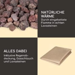 Isaris Gas-Feuerstelle 40.000BTU/13kW Abdeckung Edelstahlbrenner -Klarstein Verkaufs 10039402 de 0006 logo