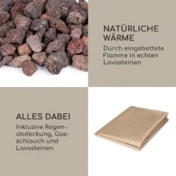 Vitina Gas-Feuerstelle 40.000BTU/13kW Abdeckung Edelstahlbrenner 5 Vitina Gas-Feuerstelle 40.000BTU/13kW Abdeckung Edelstahlbrenner -Klarstein Verkaufs 10039404 de 0006 logo