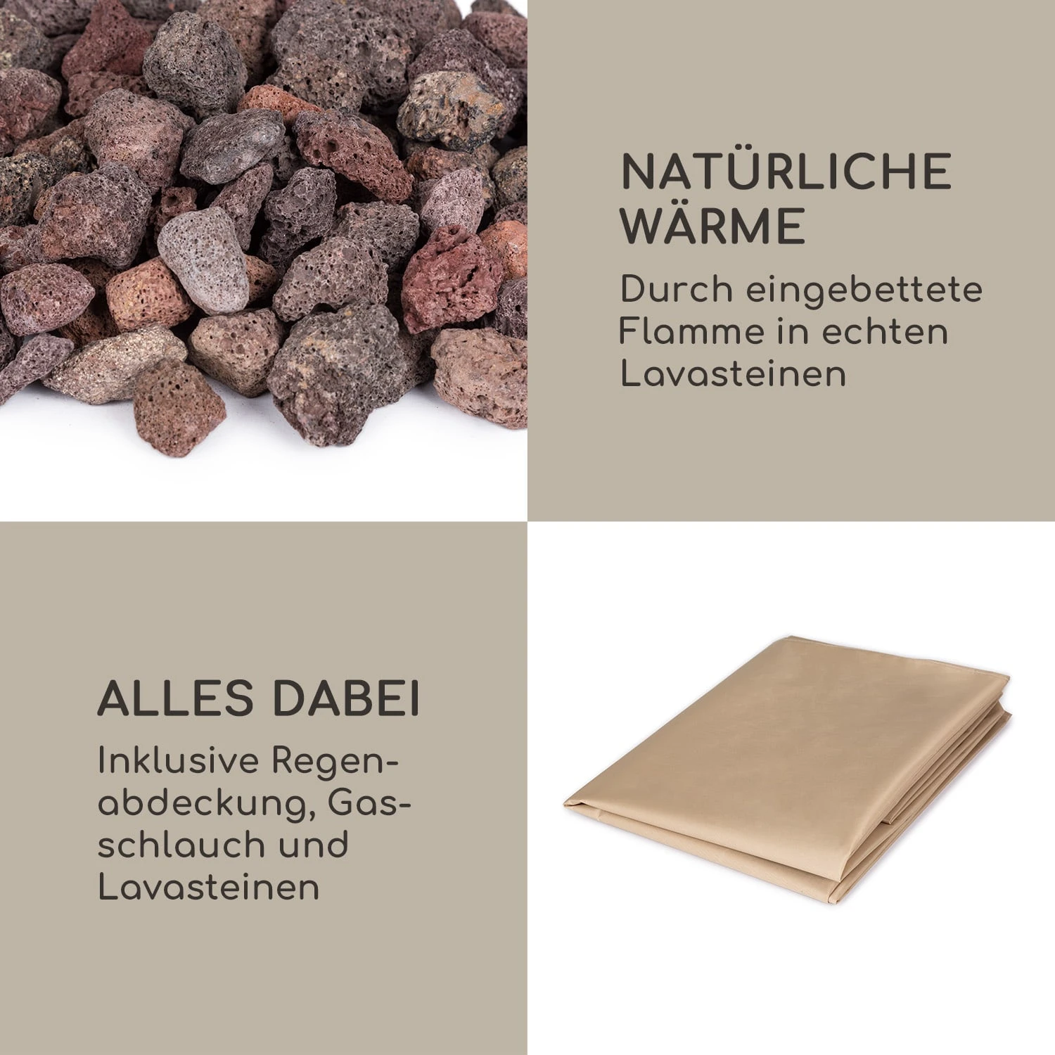 Vitina Gas-Feuerstelle 40.000BTU/13kW Abdeckung Edelstahlbrenner Vitina Gas-Feuerstelle 40.000BTU/13kW Abdeckung Edelstahlbrenner -Klarstein Verkaufs 10039404 de 0006 logo