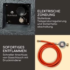 Andros Gas-Feuerstelle 40.000BTU/13kW Deckel Edelstahlbrenner -Klarstein Verkaufs 10039405 de 0005 logo