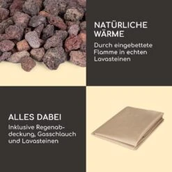 Andros Gas-Feuerstelle 40.000BTU/13kW Deckel Edelstahlbrenner -Klarstein Verkaufs 10039405 de 0006 logo