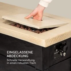 Corinth Gas-Feuerstelle 40.000BTU/13kW Abdeckung Edelstahlbrenner -Klarstein Verkaufs 10039407 de 0004 logo