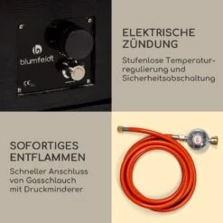 Corinth Gas-Feuerstelle 40.000BTU/13kW Abdeckung Edelstahlbrenner -Klarstein Verkaufs 10039407 de 0005 logo