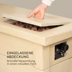 Corinth Gas-Feuerstelle 40.000BTU/13kW Abdeckung Edelstahlbrenner -Klarstein Verkaufs 10039408 de 0004 logo