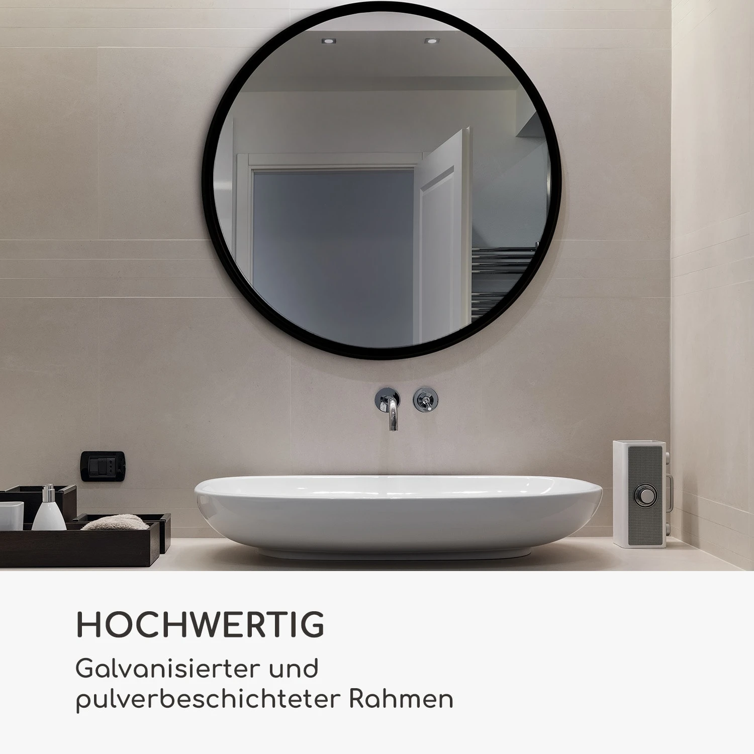 Fournier Wandspiegel Metallrahmen rund 58,8 x 58,8 cm Fournier Wandspiegel Metallrahmen Rund 58,8 X 58,8 Cm -Klarstein Verkaufs 10039428 de 0004 logo