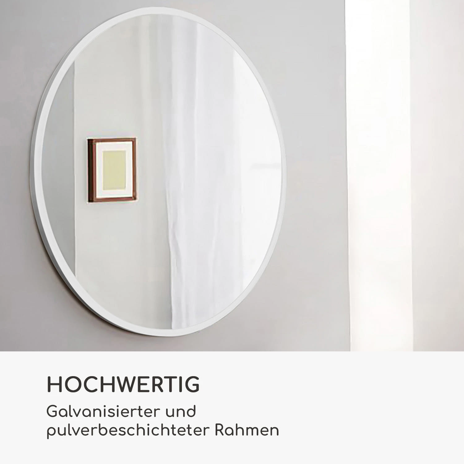 Fournier Wandspiegel Metallrahmen rund 58,8 x 58,8 cm Fournier Wandspiegel Metallrahmen Rund 58,8 X 58,8 Cm -Klarstein Verkaufs 10039431 de 0004 logo