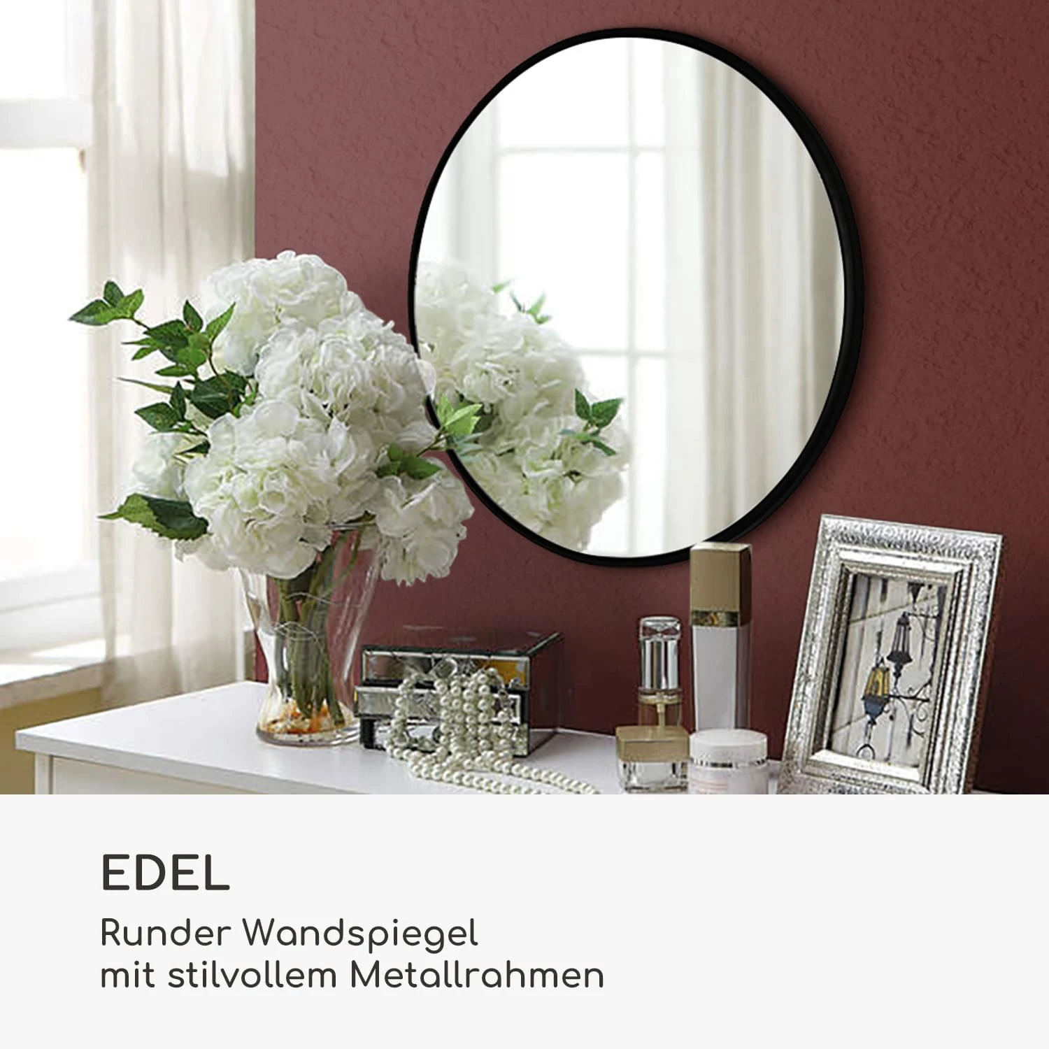 Fournier Wandspiegel Metallrahmen rund Ø 40 cm Fournier Wandspiegel Metallrahmen Rund Ø 40 Cm -Klarstein Verkaufs 10039432 de 0002 logo