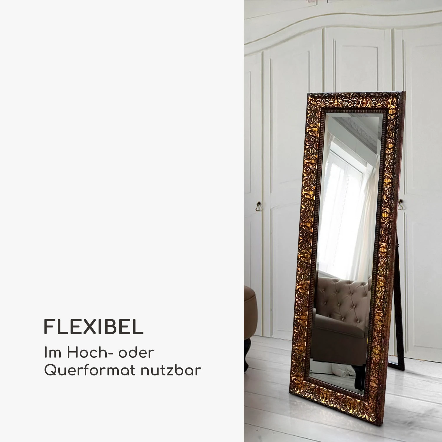 Chelsea Spiegel Holzrahmen rechteckig 130 x 45 cm Vintage Chelsea Spiegel Holzrahmen Rechteckig 130 X 45 Cm Vintage -Klarstein Verkaufs 10039466 de 0002 logo