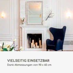 Stratford Wandspiegel Holzrahmen Rechteckig 90 X 60 Cm Vintage 4 Stratford Wandspiegel Holzrahmen Rechteckig 90 X 60 Cm Vintage -Klarstein Verkaufs 10039481 de 0005 logo