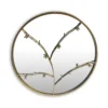 Berkeley Wandspiegel Metallrahmen Rund  Ø 80 Cm Zweig-Design