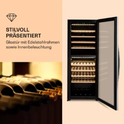 Klarstein Vinamour 77 Duo Weinkühlschrank 191 Liter 5 - 20 °C 2 Kühlzonen 2 Klarstein Vinamour 77 Duo Weinkühlschrank 191 Liter 5 - 20 °C 2 Kühlzonen -Klarstein Verkaufs 10039771 de 0003 logo