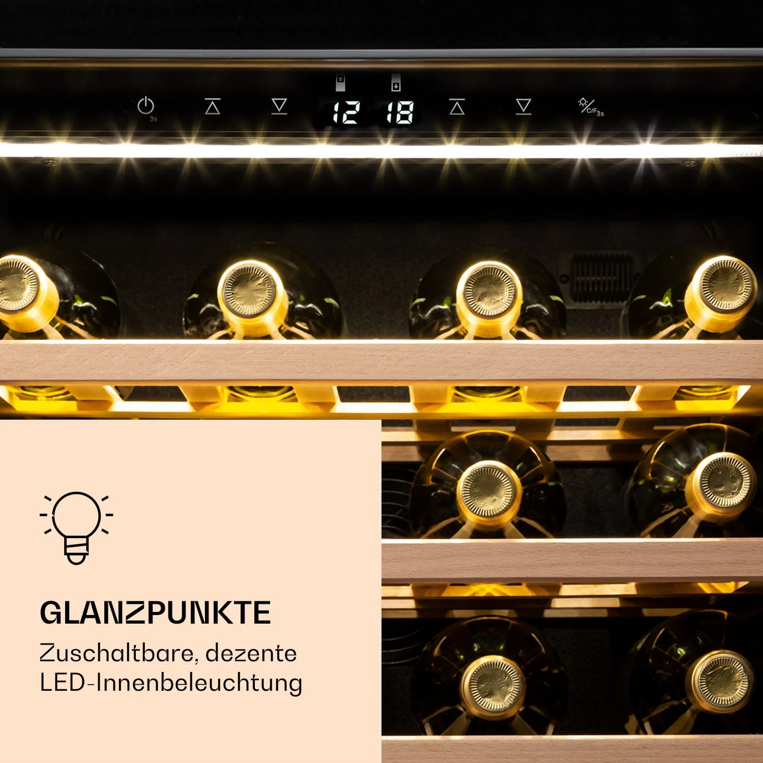 Klarstein Vinamour 77 Duo Weinkühlschrank 191 Liter 5 - 20 °C 2 Kühlzonen Klarstein Vinamour 77 Duo Weinkühlschrank 191 Liter 5 - 20 °C 2 Kühlzonen -Klarstein Verkaufs 10039771 de 0006 logo