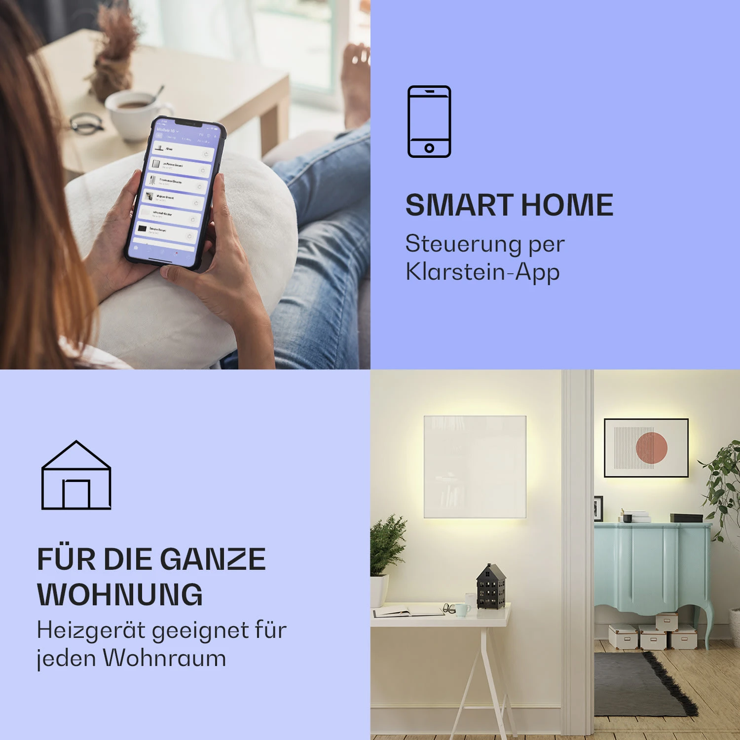 Mojave 500 smart 2-in-1 Heizgerät Infrarot Konvektor 60x60cm 500W RGB-Licht Mojave 500 Smart 2-in-1 Heizgerät Infrarot Konvektor 60x60cm 500W RGB-Licht -Klarstein Verkaufs 10039811 de 0002 logo