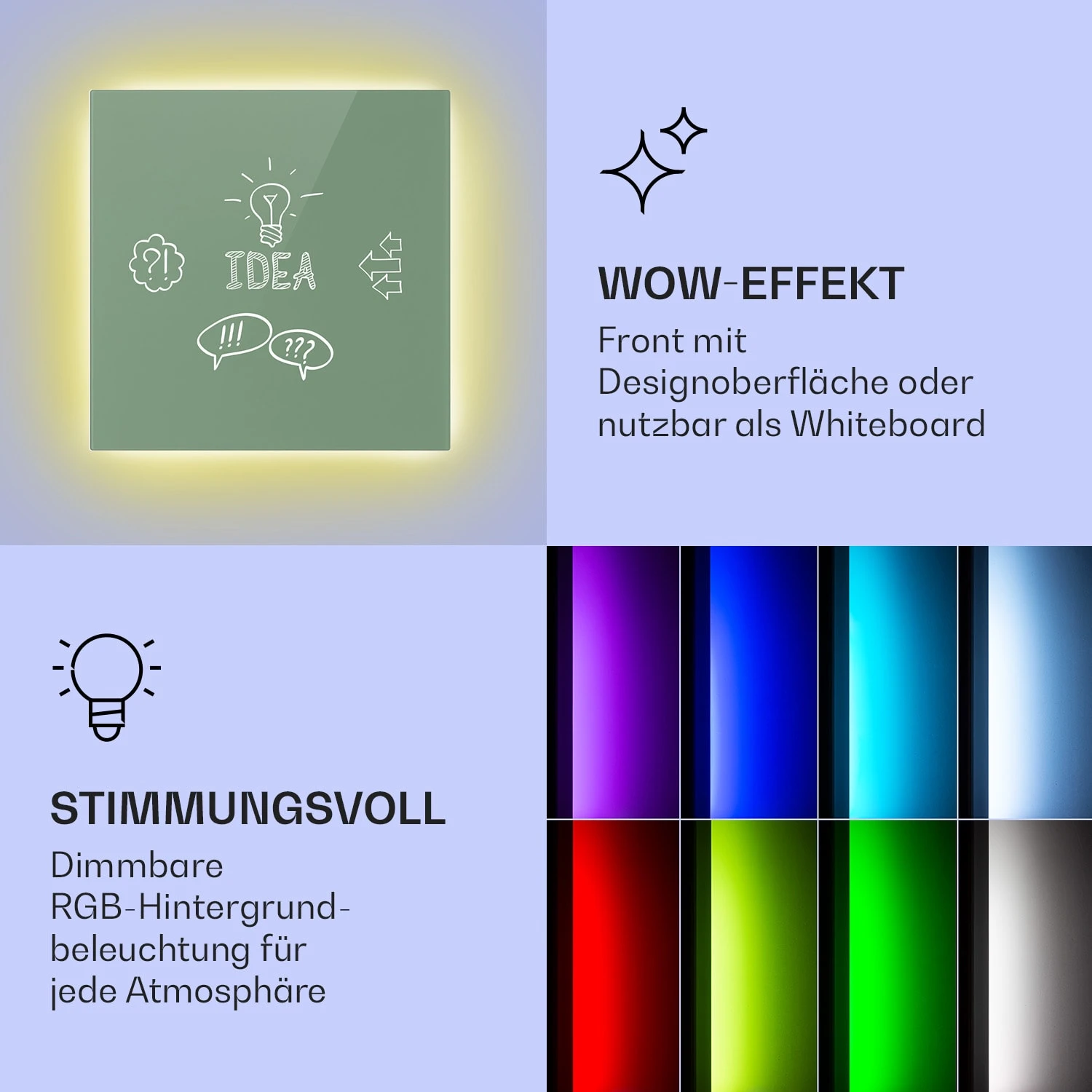 Mojave 500 smart 2-in-1 Heizgerät Infrarot Konvektor 60x60cm 500W RGB-Licht Mojave 500 Smart 2-in-1 Heizgerät Infrarot Konvektor 60x60cm 500W RGB-Licht -Klarstein Verkaufs 10039812 de 0003 logo