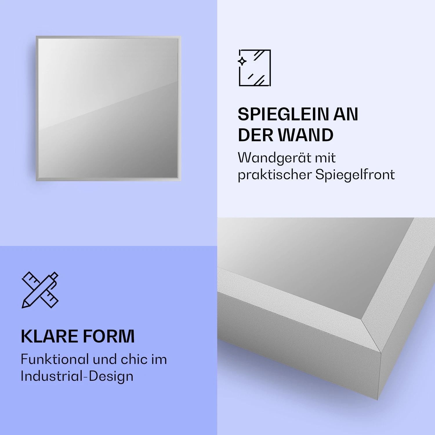 La Palma 500 smart 2-in-1 Heizgerät Infrarot Konvektor 60x60cm 500W Spiegelfront La Palma 500 Smart 2-in-1 Heizgerät Infrarot Konvektor 60x60cm 500W Spiegelfront -Klarstein Verkaufs 10039829 de 0003 logo