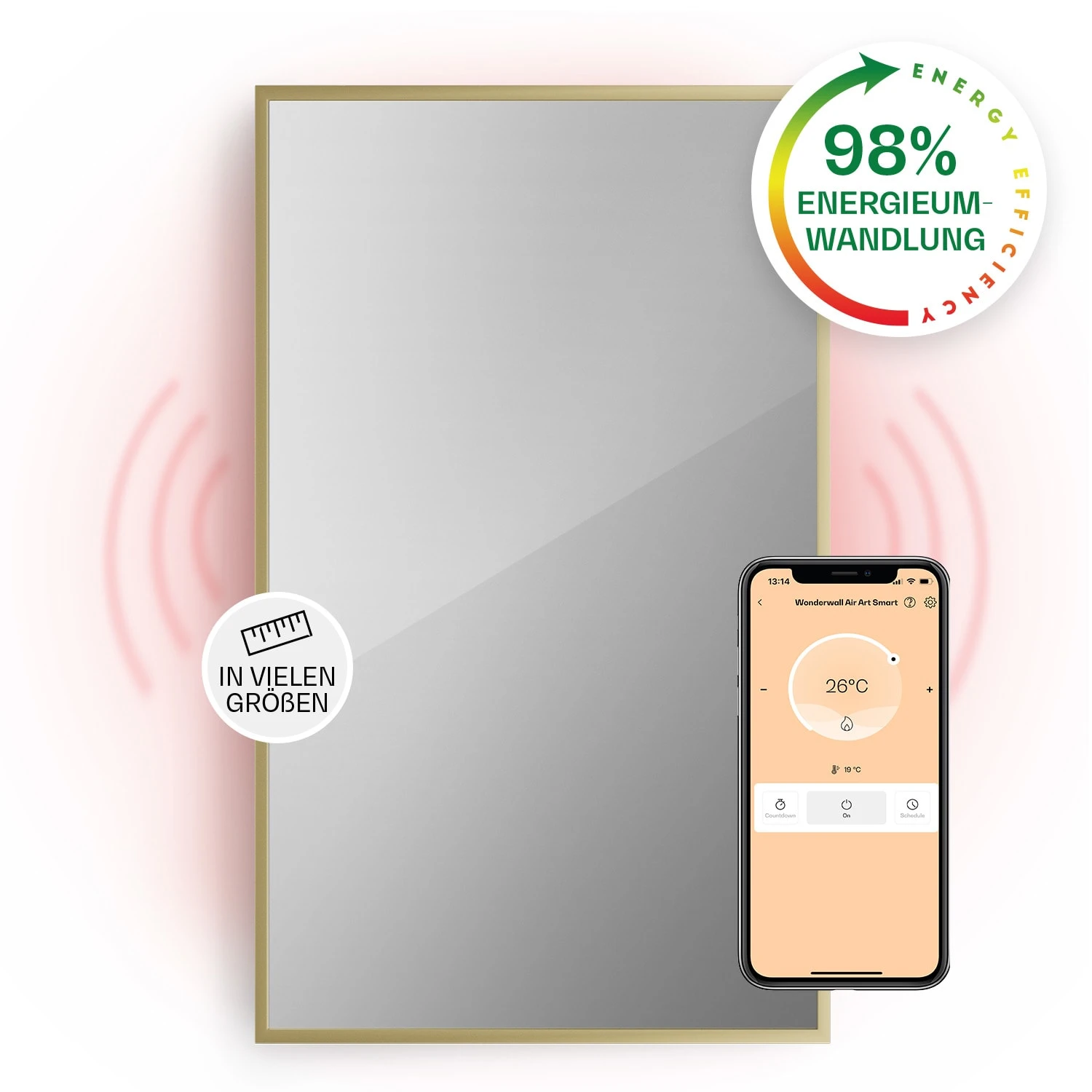 La Palma 1000 smart 2-in-1 Heizgerät Infrarot Konvektor 120x60cm 1000W Spiegel La Palma 1000 Smart 2-in-1 Heizgerät Infrarot Konvektor 120x60cm 1000W Spiegel -Klarstein Verkaufs 10039838 de 0001 main