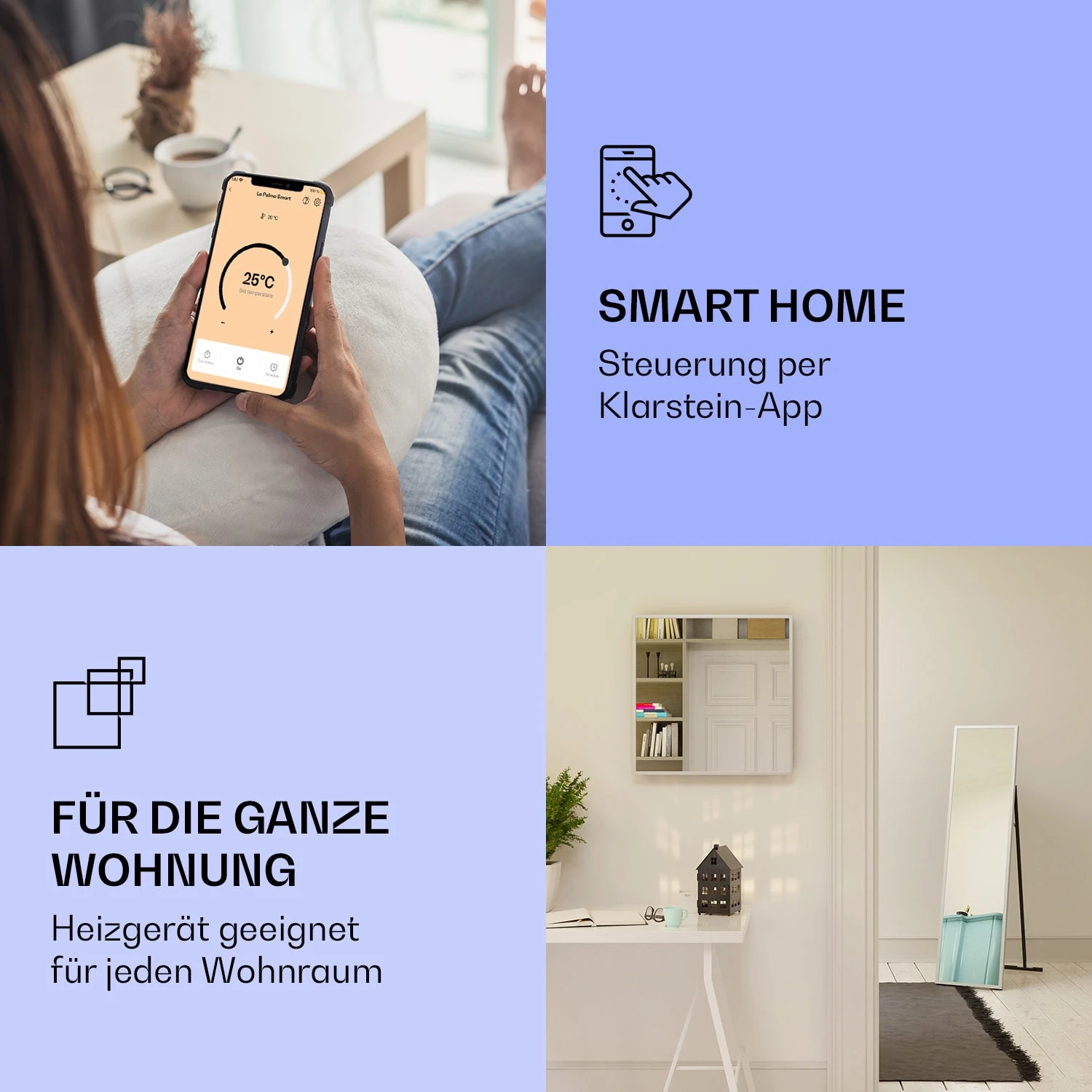 La Palma 900 smart Infrarotstrahler Konvektor 40x160cm 900W Spiegel Standfuß La Palma 900 Smart Infrarotstrahler Konvektor 40x160cm 900W Spiegel Standfuß -Klarstein Verkaufs 10039841 de 0003 logo