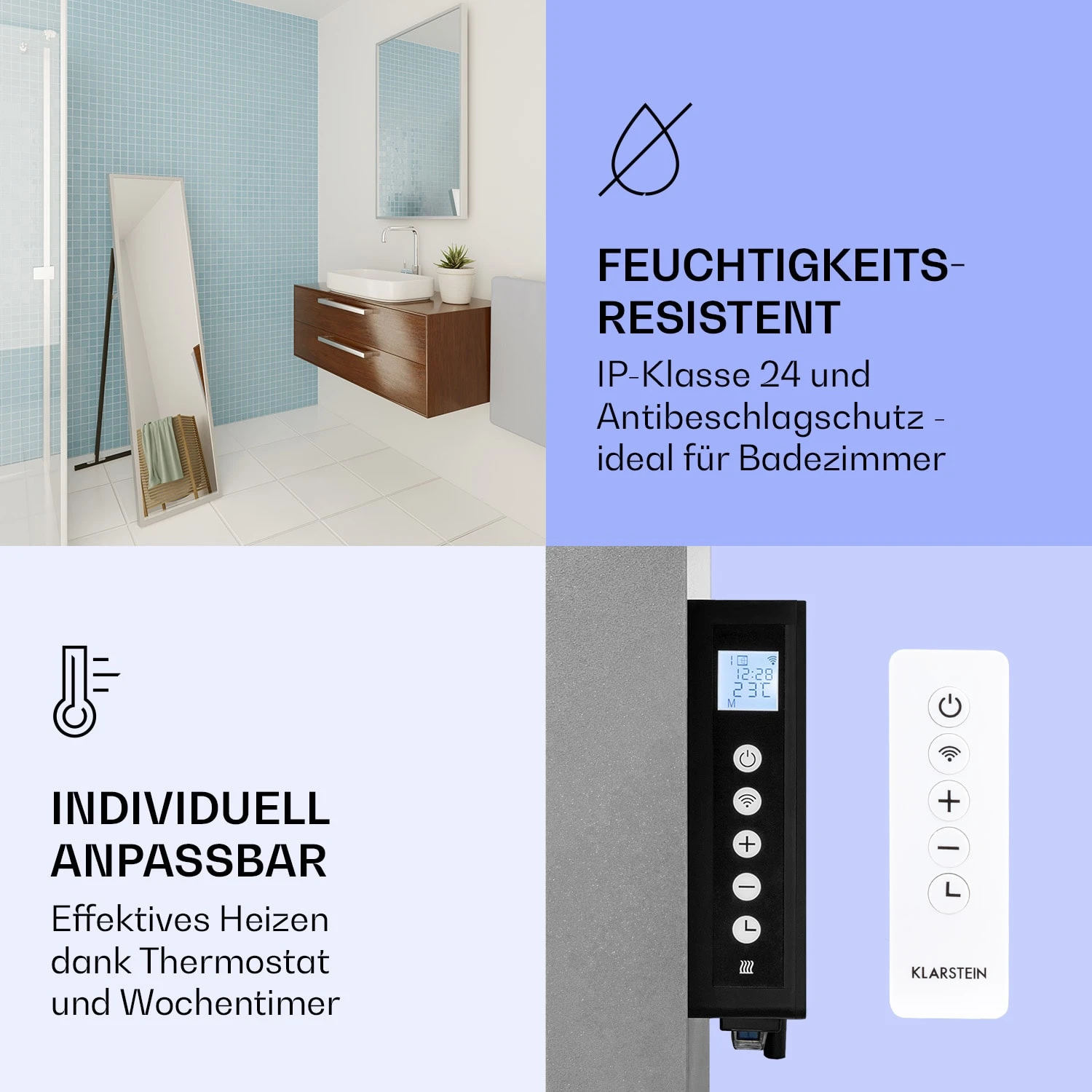 La Palma 900 smart Infrarotstrahler Konvektor 40x160cm 900W Spiegel Standfuß La Palma 900 Smart Infrarotstrahler Konvektor 40x160cm 900W Spiegel Standfuß -Klarstein Verkaufs 10039841 de 0007 logo