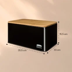 Oklahoma Brotkasten Metall 35,5x15,5x23 Cm Bambus-Deckel Schneidebrett -Klarstein Verkaufs 10039843 yy 0005 logo