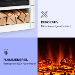 Dukono Elektrokamin 1800 W LED-Flammen Heizlüfter Timer Holzfach -Klarstein Verkaufs 10039851 de 0003 logo