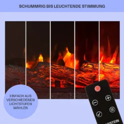 Dukono Elektrokamin 1800 W LED-Flammen Heizlüfter Timer Holzfach -Klarstein Verkaufs 10039851 de 0008 usp