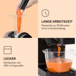 Bella Elegance Saftpresse 200 W 400 Ml BPA-frei 3 Bella Elegance Saftpresse 200 W 400 Ml BPA-frei -Klarstein Verkaufs 10039899 de 0004 logo