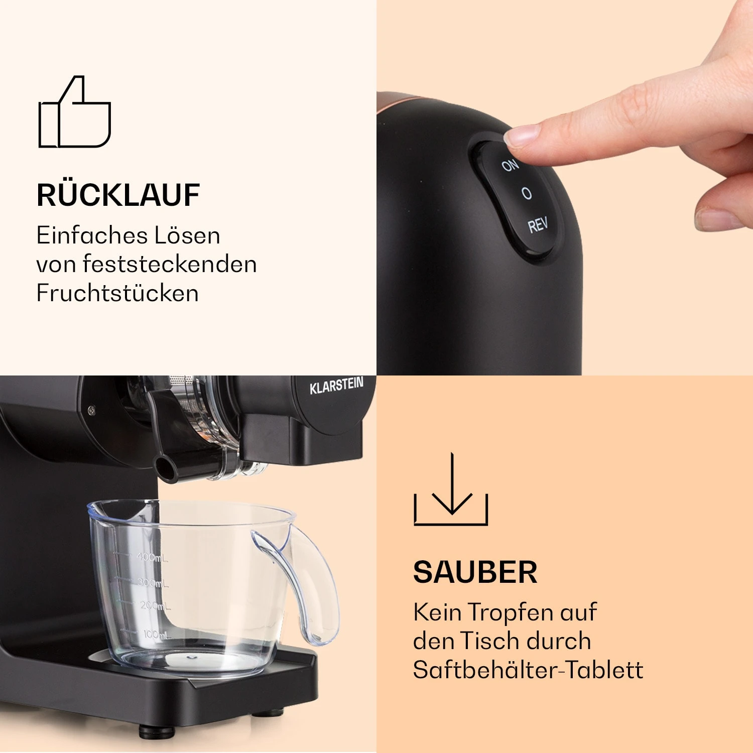 Bella Elegance Saftpresse 200 W 400 ml BPA-frei Bella Elegance Saftpresse 200 W 400 Ml BPA-frei -Klarstein Verkaufs 10039899 de 0006 logo