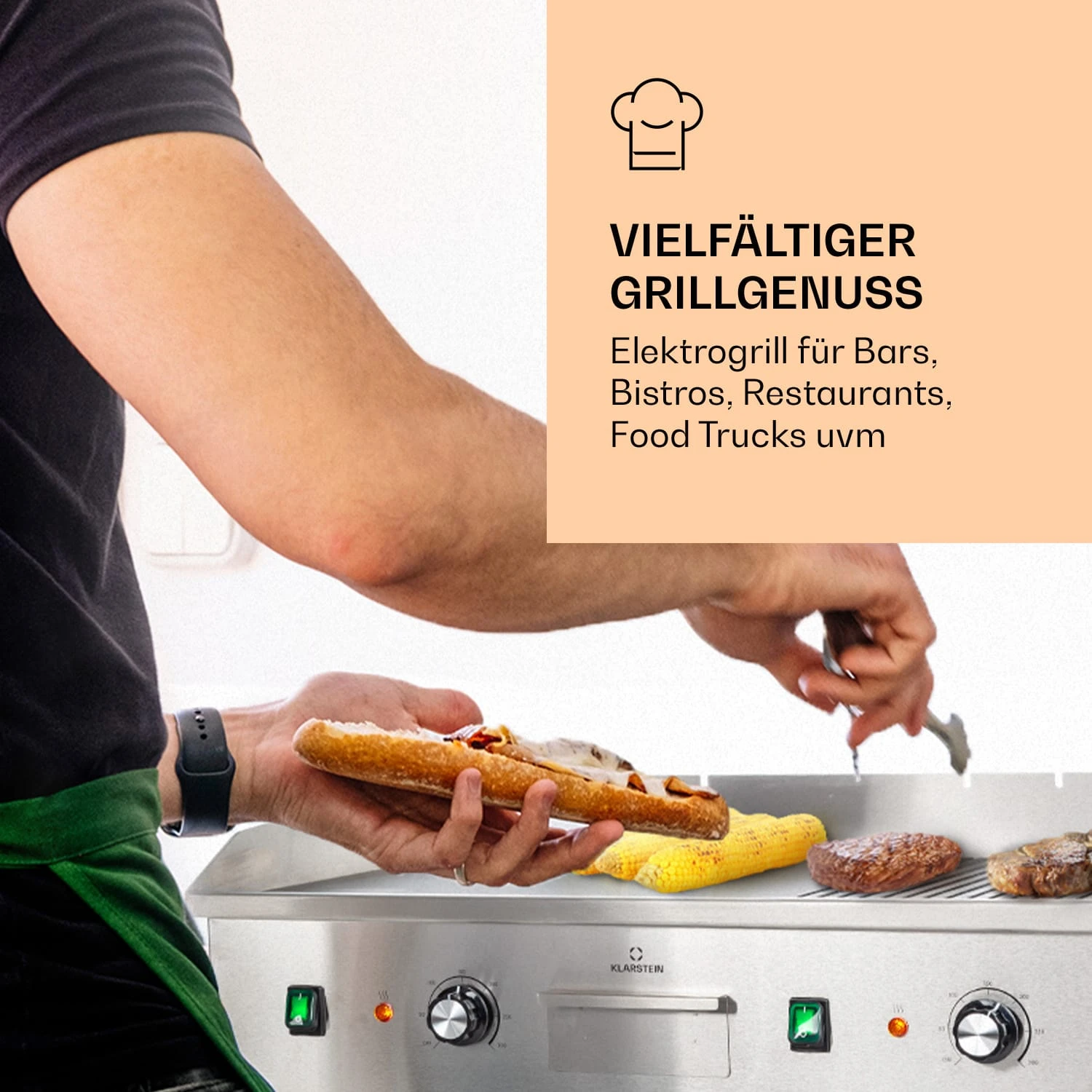 Grillmeile 4400 Elektrogrill Plancha 2x2200W Grillplatte Edelstahl Grillmeile 4400 Elektrogrill Plancha 2x2200W Grillplatte Edelstahl -Klarstein Verkaufs 10039915 de 0002 logo