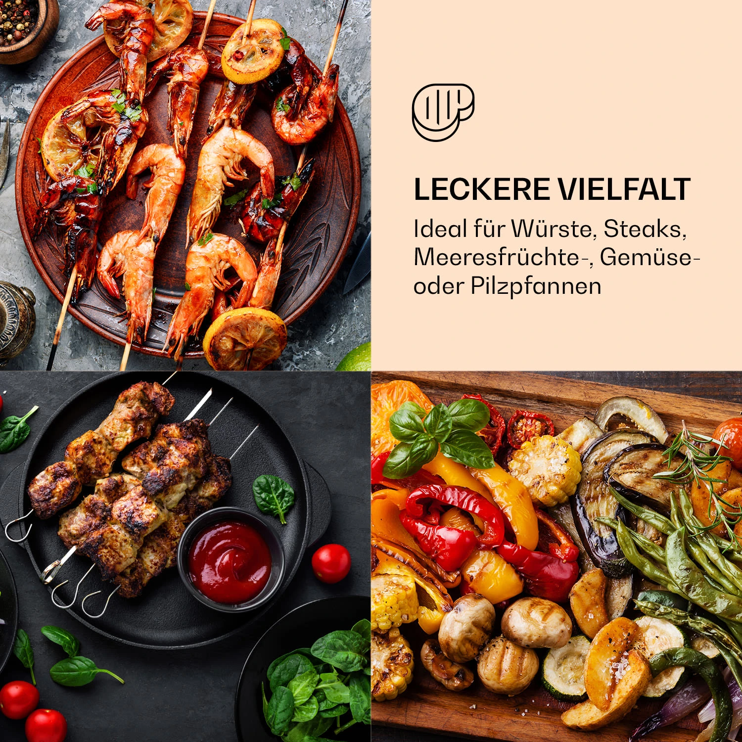 Grillmeile 4400 Elektrogrill Plancha 2x2200W Grillplatte Edelstahl Grillmeile 4400 Elektrogrill Plancha 2x2200W Grillplatte Edelstahl -Klarstein Verkaufs 10039915 de 0004 logo